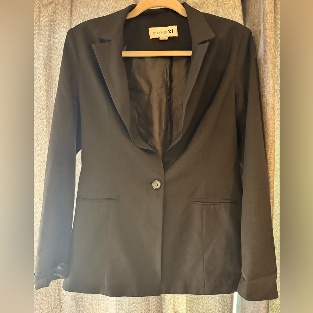 Solid black blazer